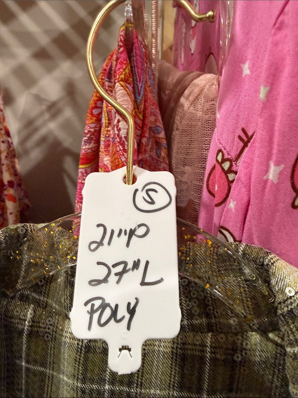 Sans Souci Green Plaid Blazer w/Sequins - Picture 6 of 7